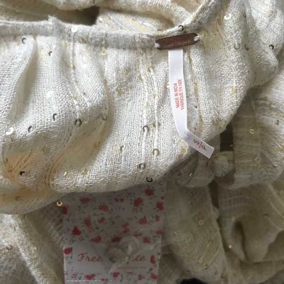 Free People LITTLE SHINE TUNIC IN IVORY SZ Small - Picture 3 of 4